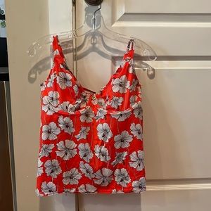 Freya Tankini top Underwire 36 G. Hibiscus Bea